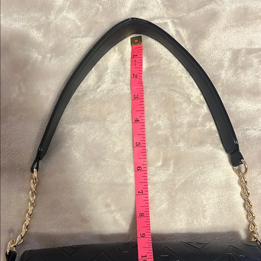 NWOT Juicy Couture Black Embossed Shoulder Bag with Heart Detail - Picture 8 of 8